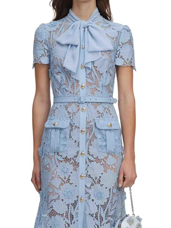 26FW 셀프 포트레이트 미디 스커트 PF26111M BLUE - SELF PORTRAIT