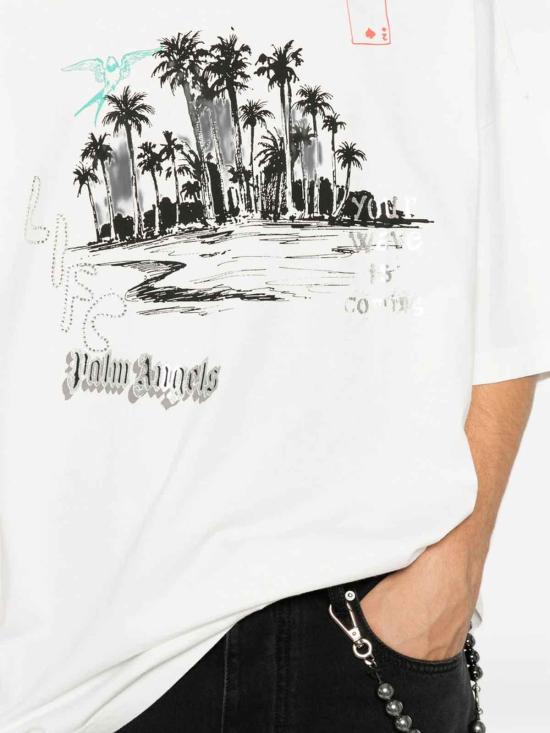 26FW 팜앤젤스 반팔 티셔츠 PAMAA003JR0020310 WHITE - PALM ANGELS