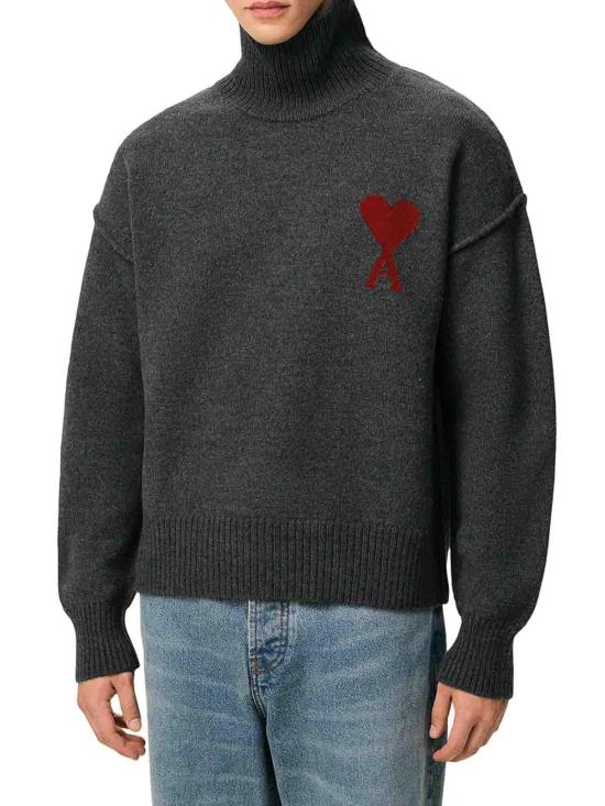 26FW 아미 ADC 터틀넥 스웨터 UKS839018084 GREY - AMI