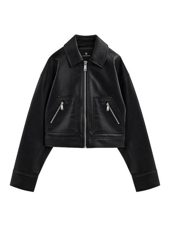 26FW 애니빙 가죽 자켓 A0112439BLK81 BLACK