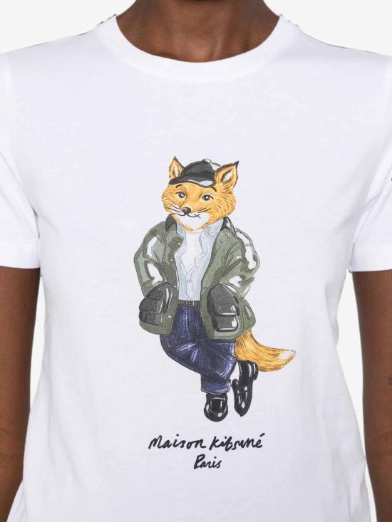 26FW 메종키츠네 반팔 티셔츠 MRWJT11KJ7026WHITE - MAISON KITSUNE
