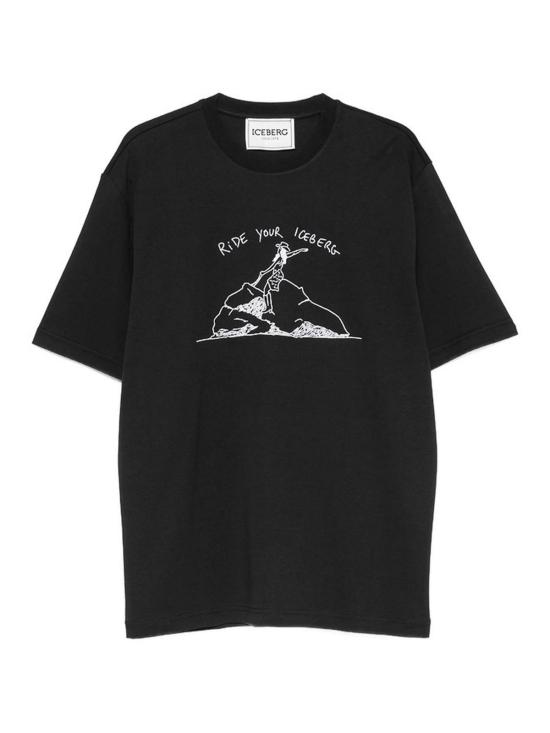 26FW 아이스 비 아이스버그 반팔 티셔츠 F02663089000 BLACK