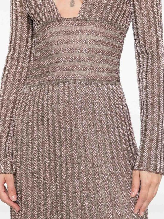 26FW 미소니 롱 원피스 DS26WG0NBK01JBS30GG BROWN - MISSONI