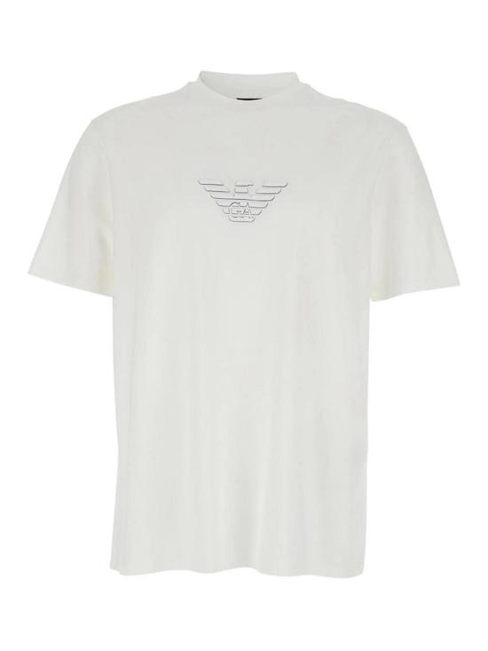 26FW 엠포리오 아르마니 반팔 티셔츠 AF13669EM004583M0306 WHITE