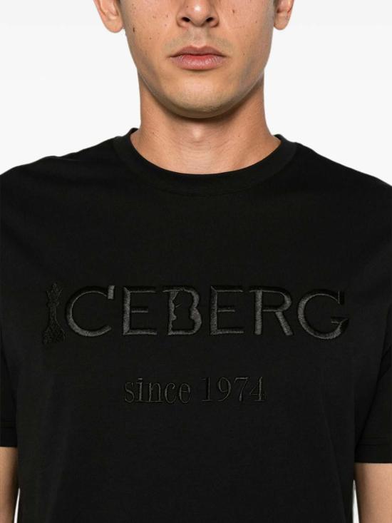 26FW 아이스 비 아이스버그 반팔 티셔츠 F014I1P0627A9000 BLACK - ICE B ICEBERG