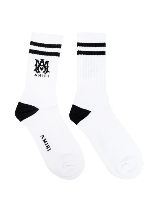 26FW 아미리 양말 AMACSK1006 111 WHITE BLACK