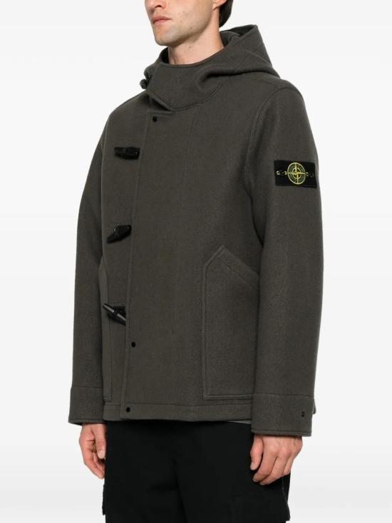 26FW 스톤 아일랜드 헤비 멜톤 울 캐시미어 쇼트 파카 L2S154100039S0453 V0062 GRIGIO - STONE ISLAND