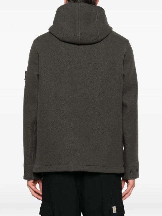 26FW 스톤 아일랜드 헤비 멜톤 울 캐시미어 쇼트 파카 L2S154100039S0453 V0062 GRIGIO - STONE ISLAND
