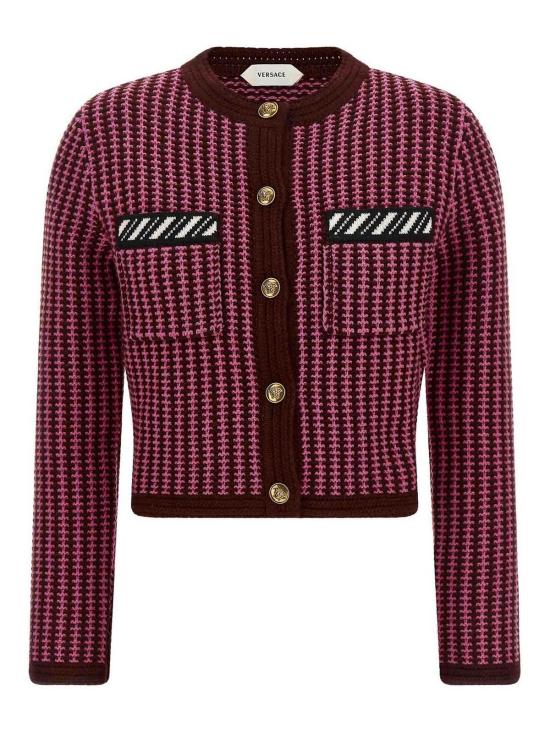 26FW 베르사체 스웨터 1026546 1A190522P6H0 MULBERRY PINK
