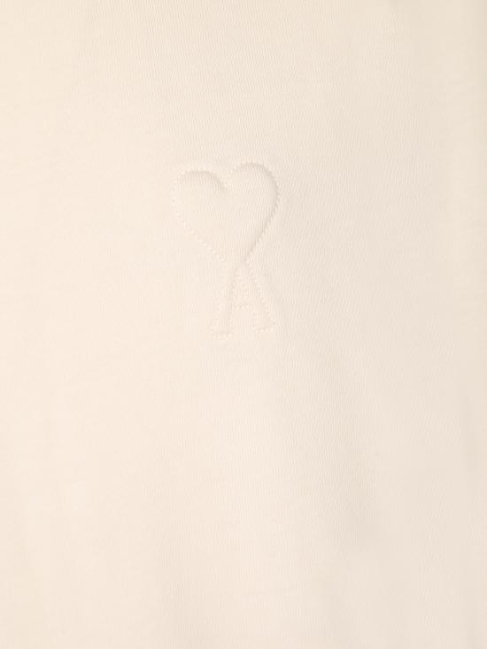 27FW 아미 화이트 코튼 드 하트 엠보스 티셔츠 UTS357 726 185 White - AMI