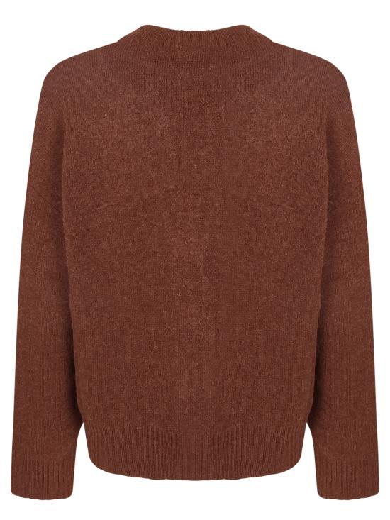 27FW 아미 빅 하트 로고 알파카 니트 가디건 UKC365 KN0135 A362 Brown - AMI