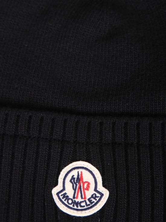 27FW 몽클레어 립 니트 비니 립 니트 비니 L20913B000 67 M4281 999 Black - MONCLER