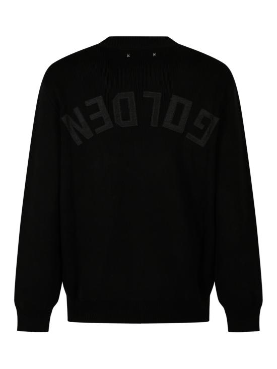 26FW 골든구스 Golden 레터링 밀리터리 크루넥 스웨터 GMP00841 P00197290100 BLACK - GOLDEN GOOSE