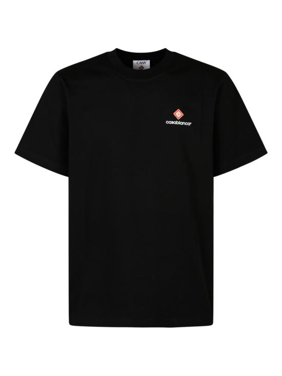26FW 카사블랑카 반팔 티셔츠 MAW26JTS00103 BLACK JERSEY CORE LOGO - CASABLANCA