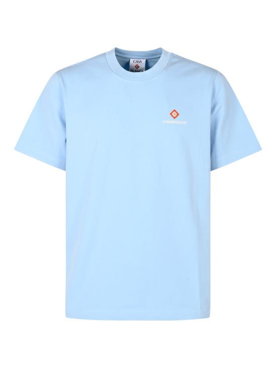 26FW 카사블랑카 반팔 티셔츠 MAW26JTS00104 PALE BLUE JERSEY CORE LOGO - CASABLANCA