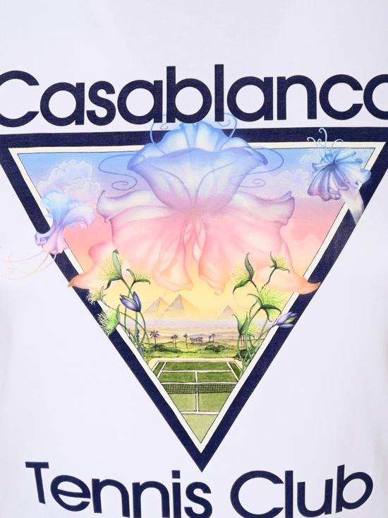26FW 카사블랑카 반팔 티셔츠 WAW26JTS04902 WHITE TENNIS CLUB ICON - CASABLANCA