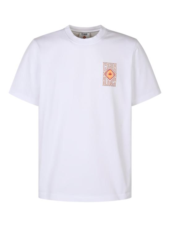 26FW 카사블랑카 반팔 티셔츠 MAW26JTS00114 BRIGHT WHITE HERMONS MIRAGE - CASABLANCA