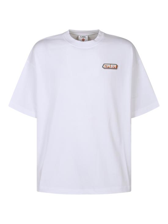 26FW 카사블랑카 반팔 티셔츠 MAW26JTS07804 BRIGHT WHITE CASA RACING