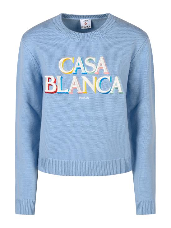 26FW 카사블랑카 긴팔 티셔츠 WAW26KW143501 MERINO STACKED LOGO