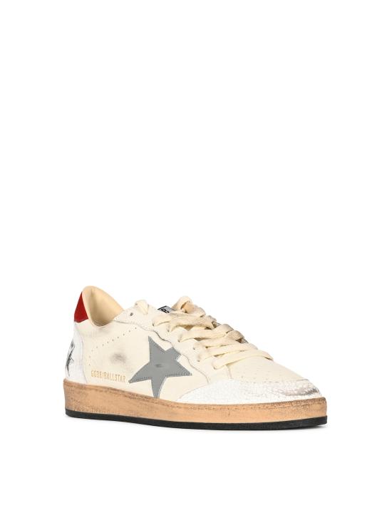 26FW 골든구스 볼 스타 스웨이드 스니커즈 GMF00117 F00677712155 WHITE SILVER BLUE RED - GOLDEN GOOSE