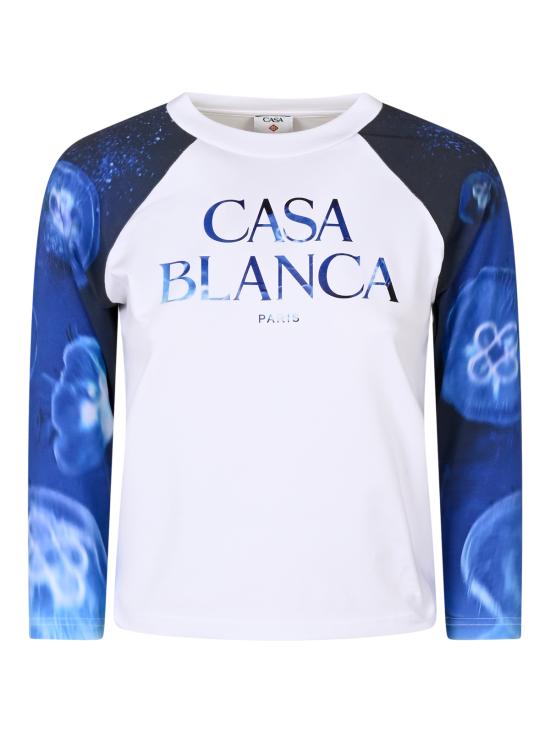 26FW 카사블랑카 긴팔 티셔츠 WAW26JTS08501 MEDUSA SPORTIVE STACKED LOGO - CASABLANCA