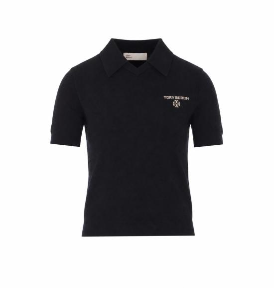 26FW 토리버치 폴로 티셔츠 184397 004 BLACK