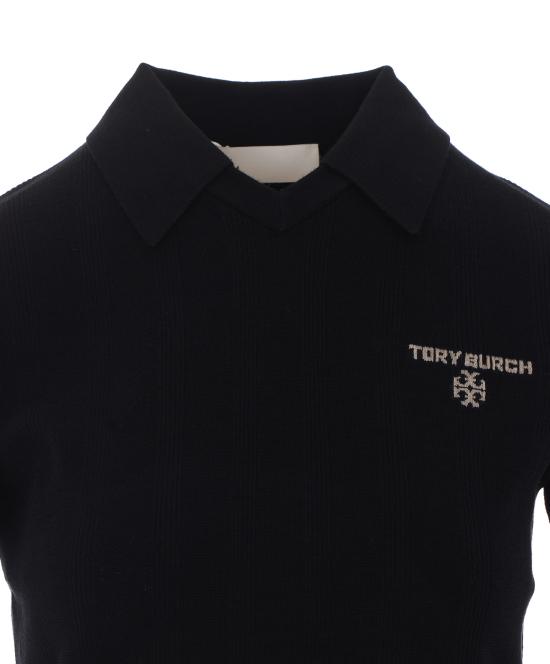 26FW 토리버치 폴로 티셔츠 184397 004 BLACK - TORY BURCH
