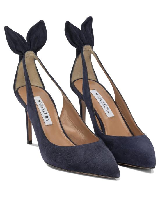 26FW 아쿠아주라 힐/펌프스 나비넥타이 85mm 굽 구두 (파란색) - AQUAZZURA
