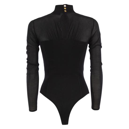 26FW 엘리자베타프랜치 바디수트 티셔츠 BK09B67E2 BLACK - ELISABETTA FRANCHI