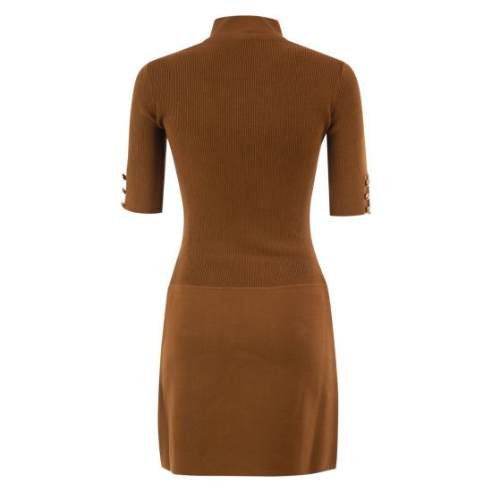 26FW 엘리자베타프랜치 미디 원피스 AM04S66E2 BROWN - ELISABETTA FRANCHI