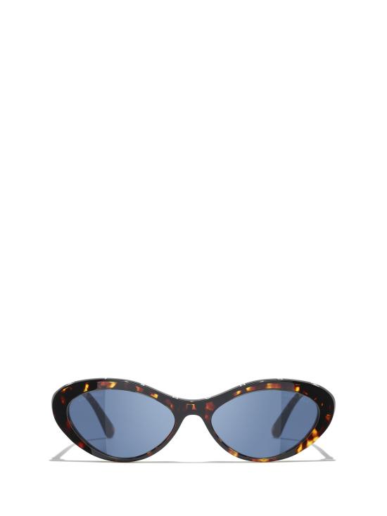 26FW 샤넬 로고 디테일 오벌 선글라스 CH5416 185280 HAVANA - CHANEL