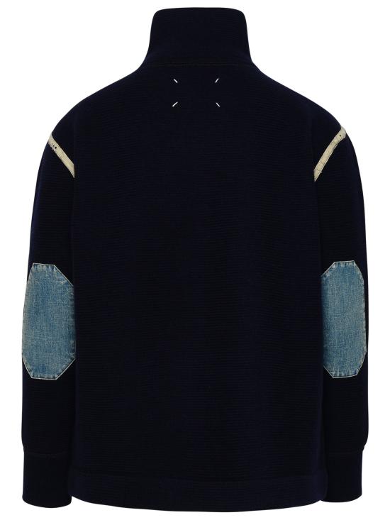 26FW 마르지엘라 엘보우 패치 스웨터 S50HA1072 S18147 511 BLUE - MAISON MARGIELA