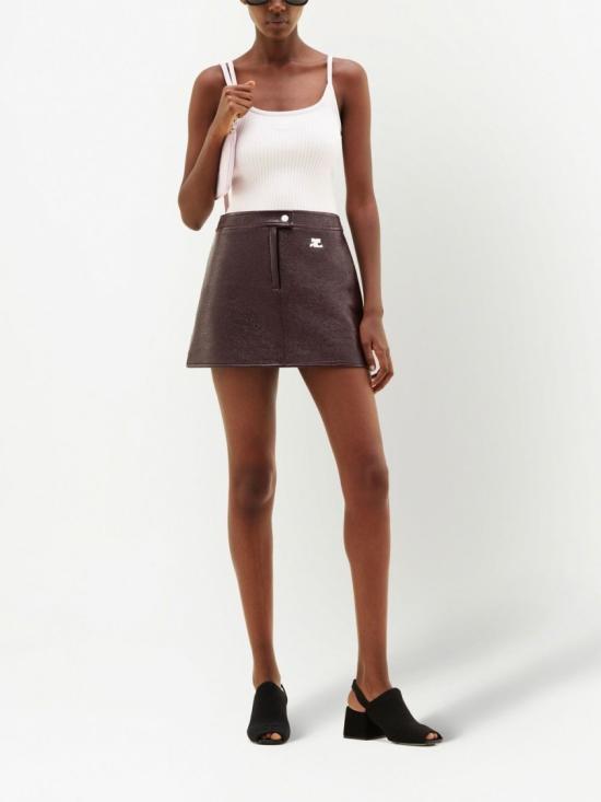 26FW 쿠레쥬 스커트 PERCJU001VY00144010 Burgundy - COURREGES