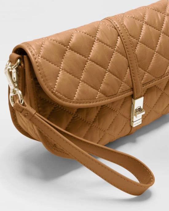  엠지 월리스 크로스백 Mz Wallace Small Astor Convertible Clutch Cognac - MZ WALLACE