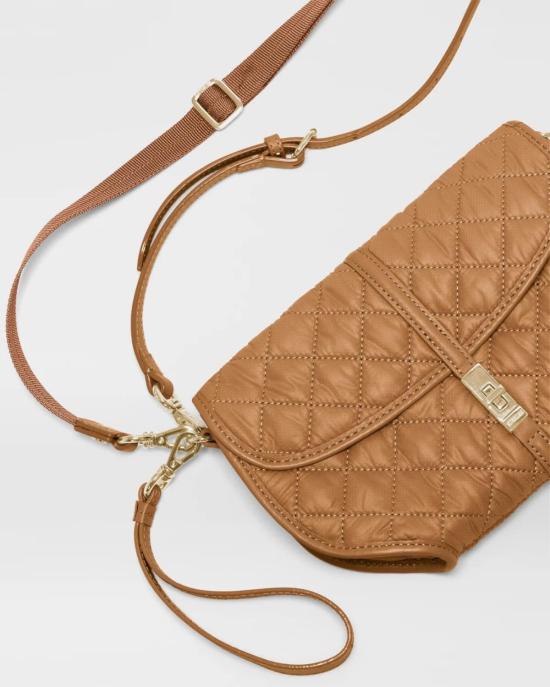  엠지 월리스 크로스백 Mz Wallace Small Astor Convertible Clutch Cognac - MZ WALLACE