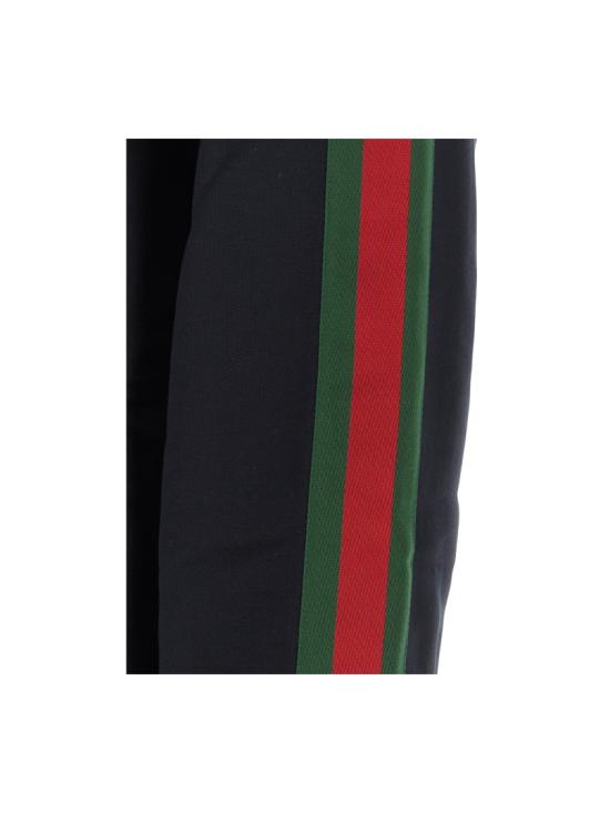 26FW 구찌 웹 실크 코튼 저지 지퍼 재킷 웹 실크 코튼 저지 지퍼 재킷 872244 XJH0N Blue - GUCCI