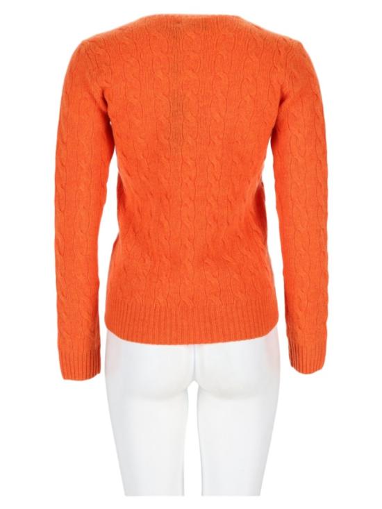 26FW 폴로 랄프로렌 폴로 자수 케이블 니트 스웨터 211971865 504ORANGERUSTHEATHER - POLO RALPH LAUREN