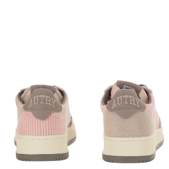 26FW 오트리 메달리스트 로우 레더 스니커즈 AULWV101VELVSLICANV PINKCHOCO Multicolor - AUTRY