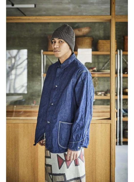  오어슬로우 데님 자켓 오슬로 2차 세계대전 간소화 데님 커버올 원워치 - ORSLOW