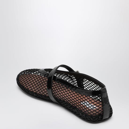 26FW 알라이아 피쉬넷 발레 플랫 AA3A029TK007NY Black - ALAIA