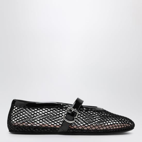 26FW 알라이아 피쉬넷 발레 플랫 AA3A029TK007NY Black