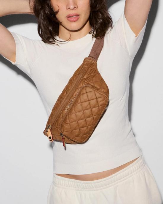  엠지 월리스 벨트백 Mz Wallace Small Metro Sling Cognac - MZ WALLACE