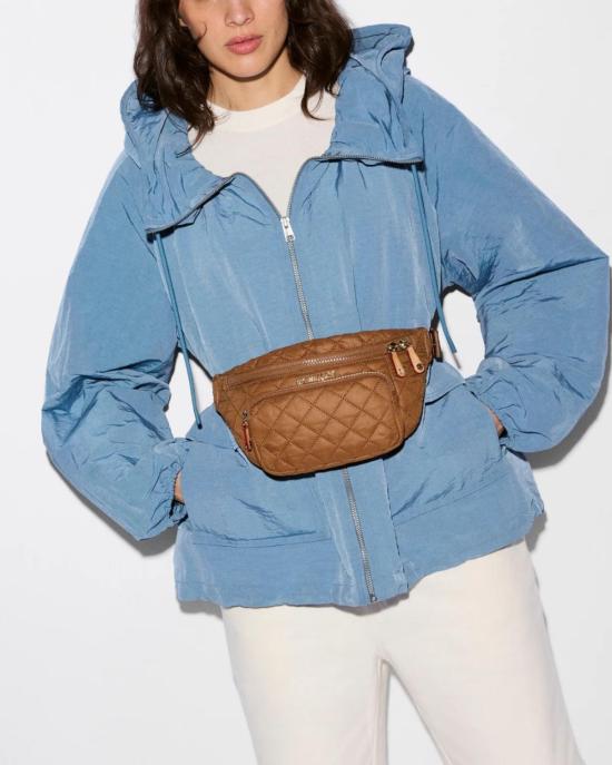 엠지 월리스 벨트백 Mz Wallace Small Metro Sling Cognac - MZ WALLACE