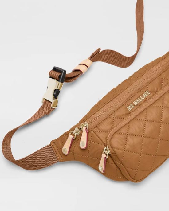  엠지 월리스 벨트백 Mz Wallace Small Metro Sling Cognac - MZ WALLACE