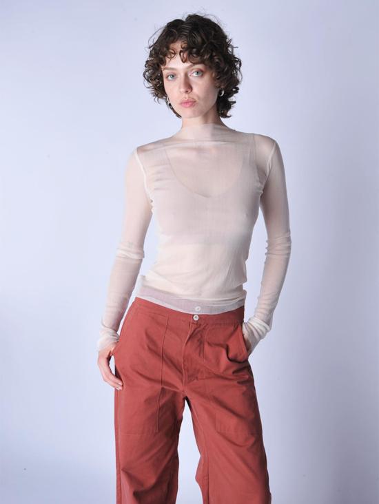  술라 클로딩 LTD 반팔 티셔츠 Sula Clothing Ltd. 튤 슬래시넥 티셔츠 - SULA CLOTHING LTD.