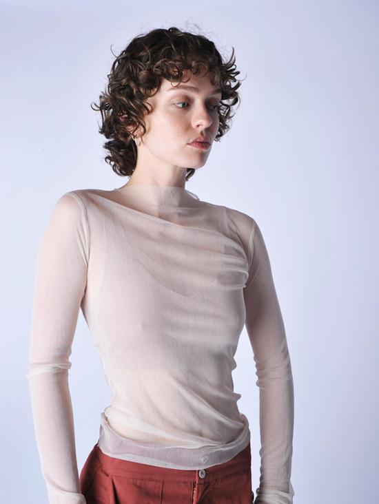  술라 클로딩 LTD 반팔 티셔츠 Sula Clothing Ltd. 튤 슬래시넥 티셔츠
