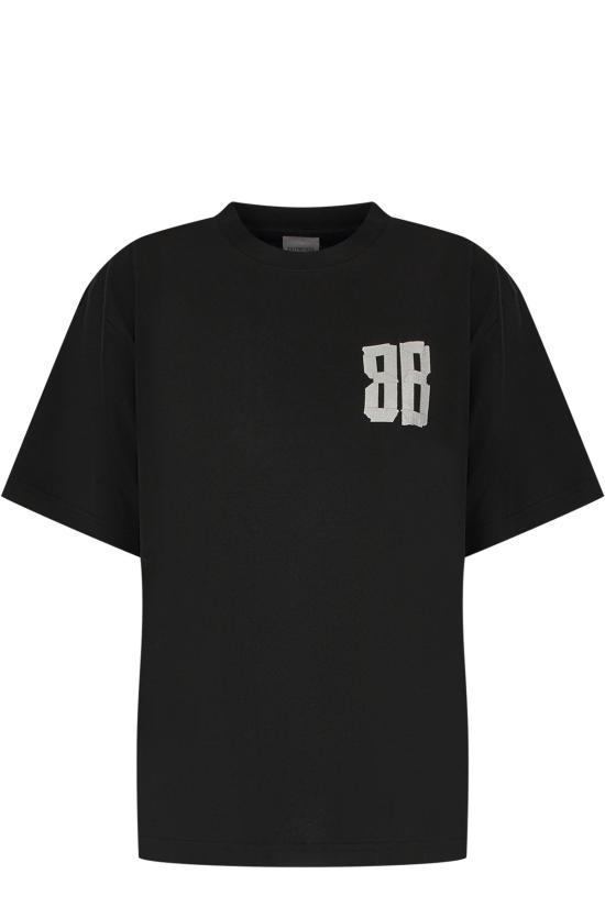 26FW 발렌시아가 반팔 티셔츠 871733TVVE4 1000 BLACK