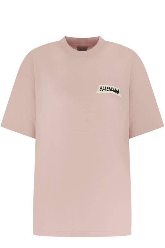 26FW 발렌시아가 반팔 티셔츠 A00497TTVL6 5663 DUSTY PINK