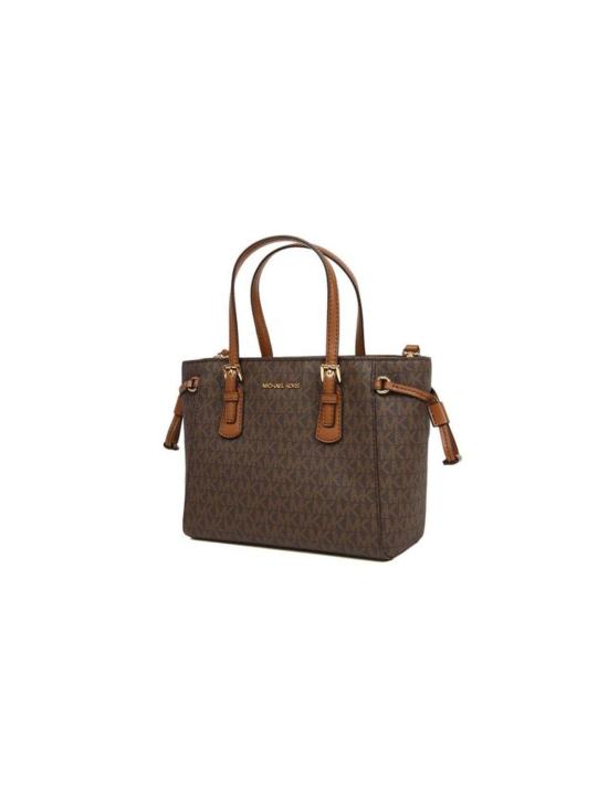  마이클 코어스 토트백 보이저 엑스트라 스몰 컨버터블 탑 지퍼  브라운 - MICHAEL KORS
