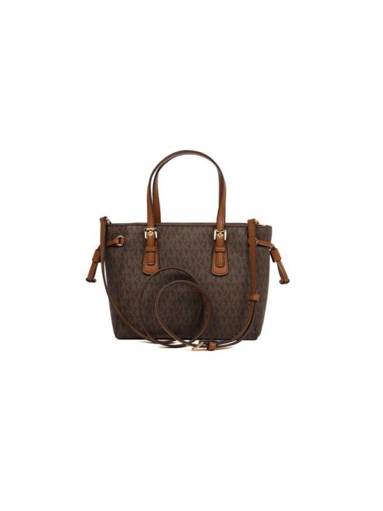  마이클 코어스 토트백 보이저 엑스트라 스몰 컨버터블 탑 지퍼  브라운 - MICHAEL KORS